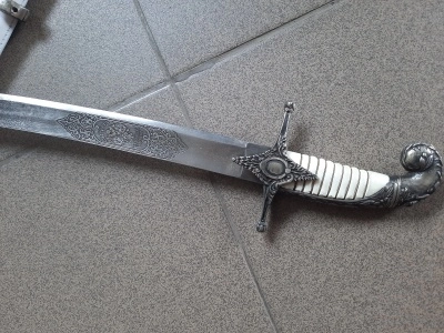 Сабля Офицерская Клыч, ножны белые (состаренная)