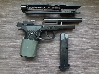 Охолощенный пистолет Beretta 92 СО (B92 СО) Курс-С (чёрный)
