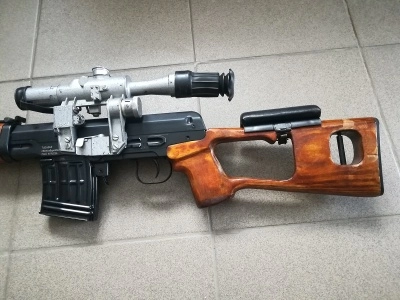 Охолощенная снайперская винтовка Драгунова (СВД)(Ижмаш,СХП, 7,62х54) в дереве + прицел (псо-1)