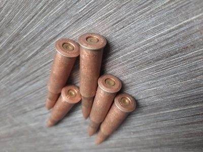 Макет патрона (ММГ) 7,62х54 (Мосина) с отверстием и без отверстия на гильзе